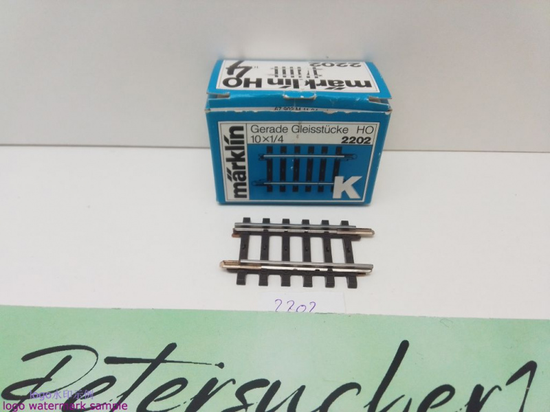 Märklin H0 AC 2202 1x Gerades K-Gleis / 1/4 = 45 mm / aus OVP blau