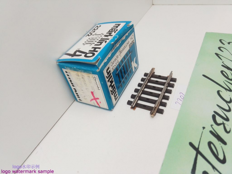 Märklin H0 AC 2202 1x Gerades K-Gleis / 1/4 = 45 mm / aus OVP blau