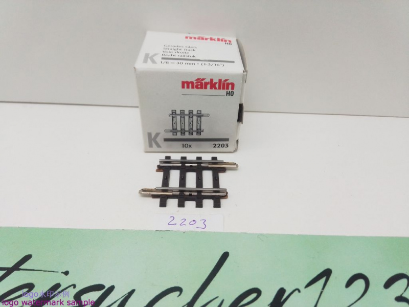 Märklin H0 AC 2203 1x Gerades K-Gleis / 1/6 = 30 mm / aus OVP