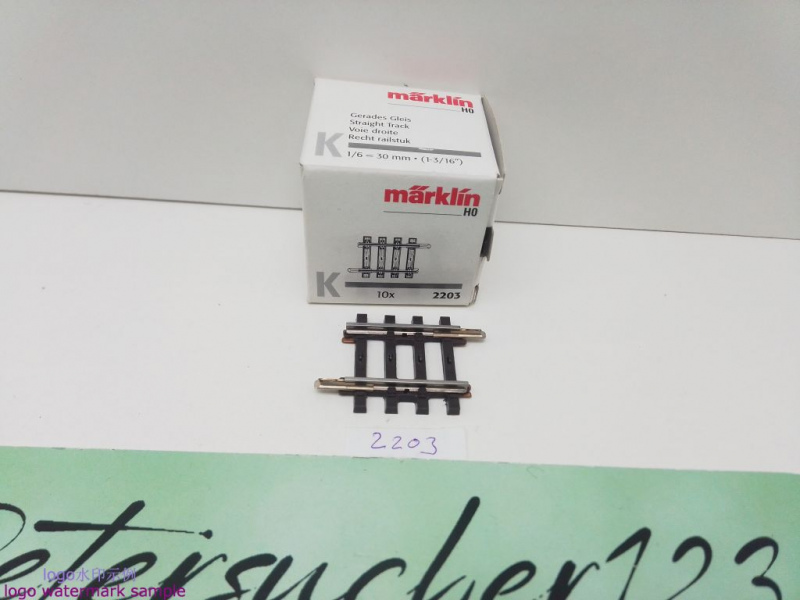 Märklin H0 AC 2203 1x Gerades K-Gleis / 1/6 = 30 mm / aus OVP