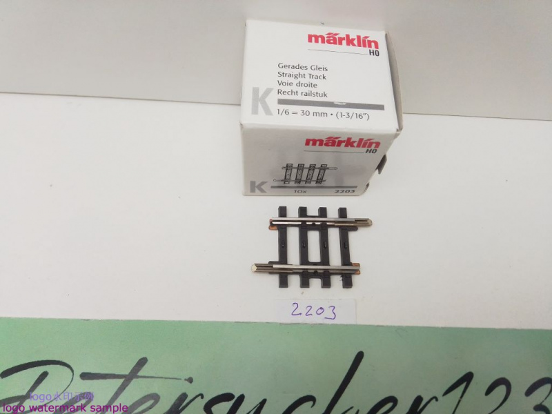 Märklin H0 AC 2203 1x Gerades K-Gleis / 1/6 = 30 mm / aus OVP