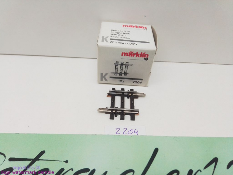 Märklin H0 AC 2204 1x Gerades K-Gleis / 1/8 = 22,5 mm / aus OVP