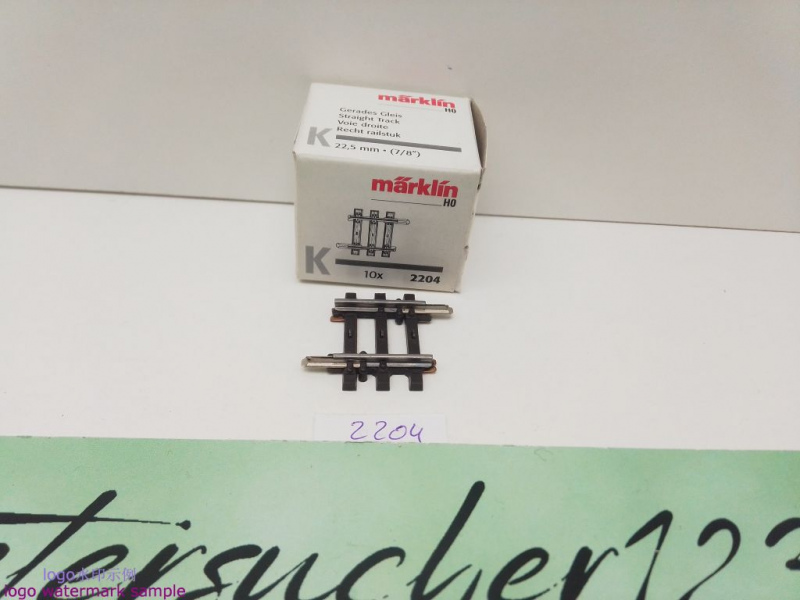 Märklin H0 AC 2204 1x Gerades K-Gleis / 1/8 = 22,5 mm / aus OVP