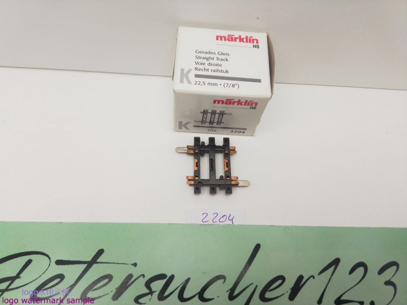 Märklin H0 AC 2204 1x Gerades K-Gleis / 1/8 = 22,5 mm / aus OVP