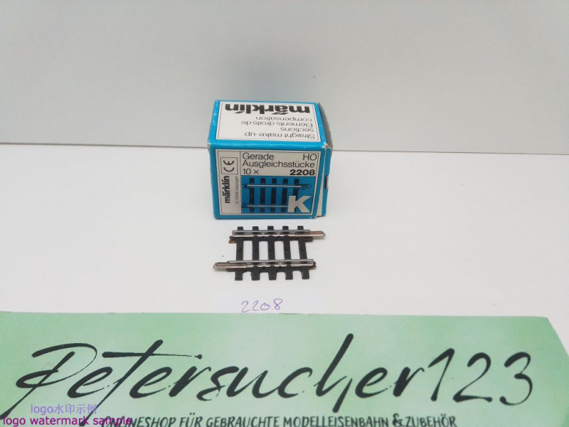 Märklin H0 AC 2208 1x Gerades K-Gleis / 35,1 mm / aus OVP