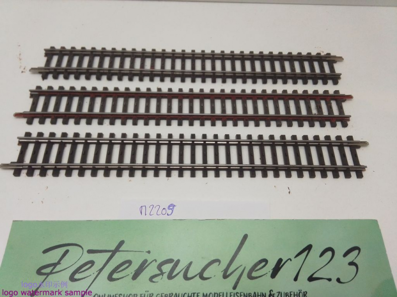 Märklin H0 AC 2209 3x Gerades K-Gleis / 217,9 mm / Farbe, Kleber