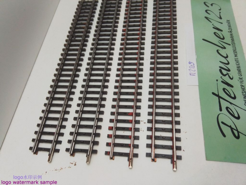 Märklin H0 AC 2209 4x Gerades K-Gleis / 217,9 mm / Farbe, Kleber