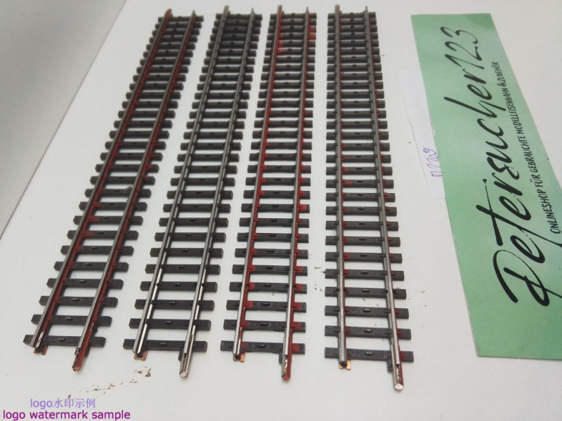 Märklin H0 AC 2209 4x Gerades K-Gleis / 217,9 mm / Farbe, Kleber