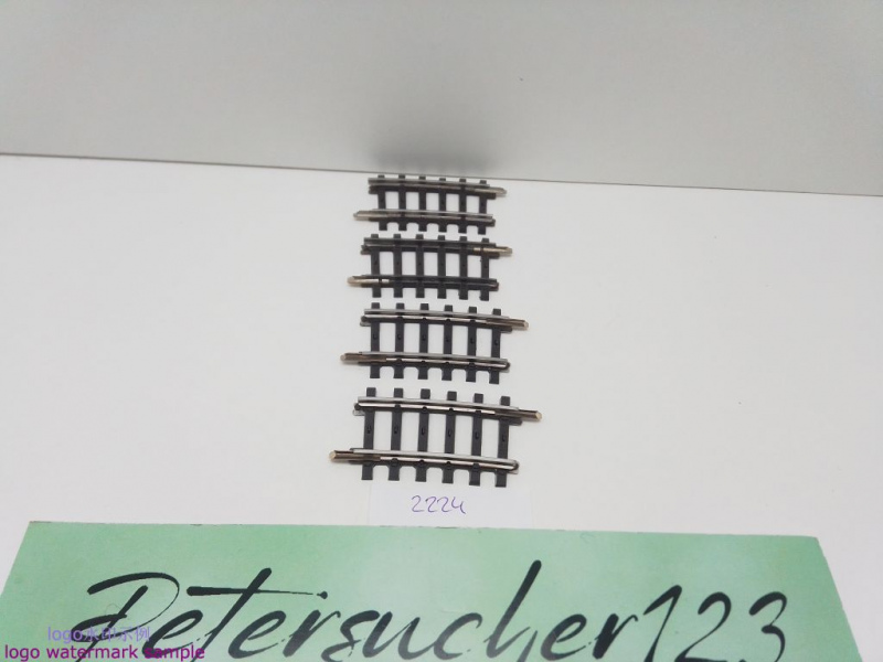 Märklin H0 AC 2224 4x Gebogenes K-Gleis / R=360 mm / 1/4=7,5° / Farbe Kleber Rost