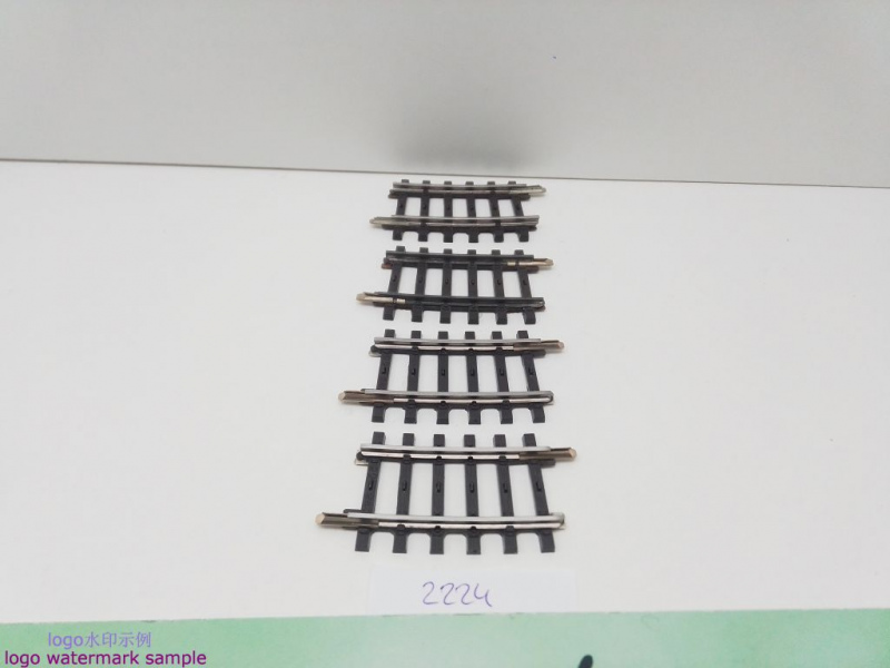 Märklin H0 AC 2224 4x Gebogenes K-Gleis / R=360 mm / 1/4=7,5° / Farbe Kleber Rost
