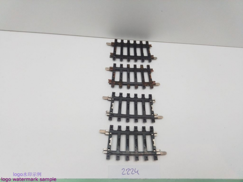 Märklin H0 AC 2224 4x Gebogenes K-Gleis / R=360 mm / 1/4=7,5° / Farbe Kleber Rost