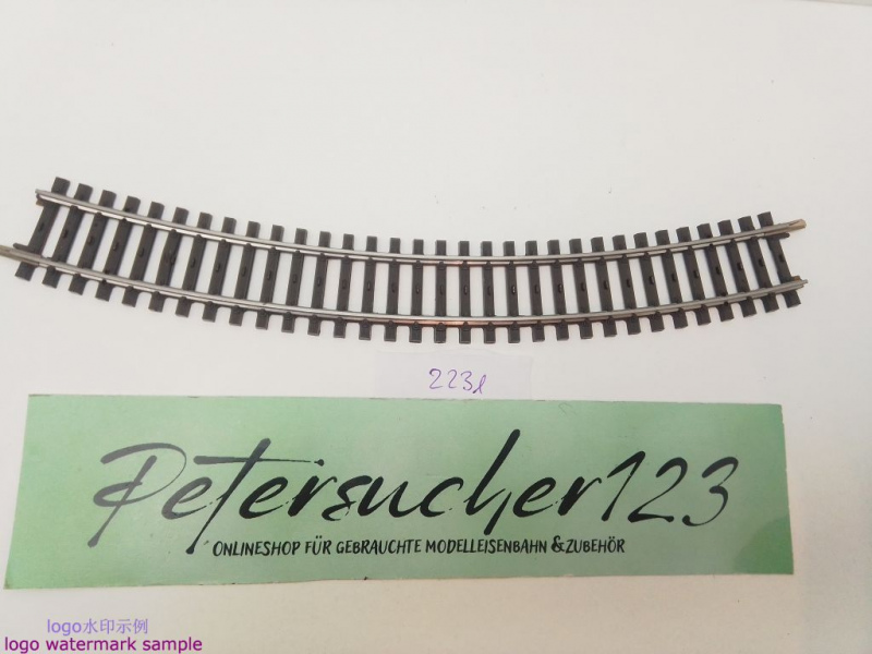 Märklin H0 AC 2231 1x gebogenes K-Gleis / R 424,6 / 30° = 1/1