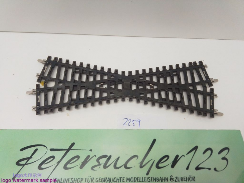 Märklin H0 AC 2259 K-Gleis Kreuzung / 168,9 mm / Kreuz.winkel = 22° 30'