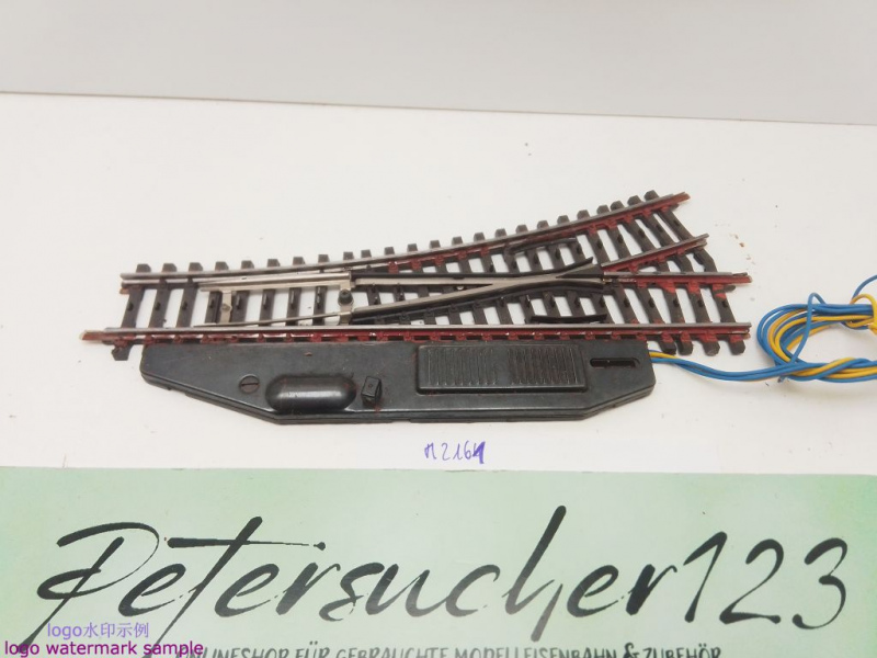 Märklin H0 AC 2261 elektr. K-Gleis Weiche links / 168,9 mm / 22° 30 / Farbe, Kleber