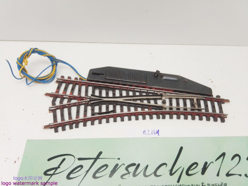 Märklin H0 AC 2261 elektr. K-Gleis Weiche links / 168,9 mm / 22° 30 / Farbe, Kleber