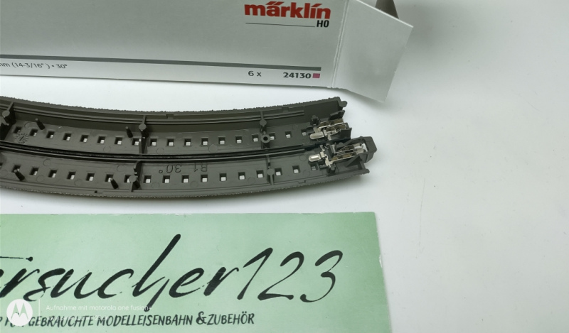 Märklin H0 6 x gebogenes C-Gleis 24130  R1 30° OVP