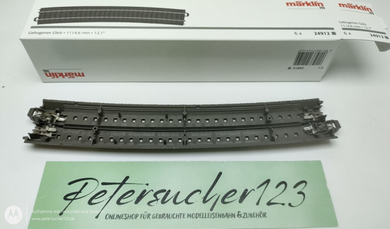 Märklin H0 1 x gebogenes C-Gleis  24912  R 1114,6 mm/12,1°aus OVP