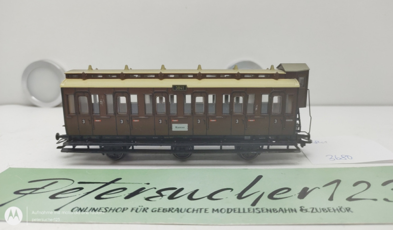 Märklin H0 AC 28456 / 3841 Personenwagen aus Berliner Vorverkehr KPEV / 3.Kl.