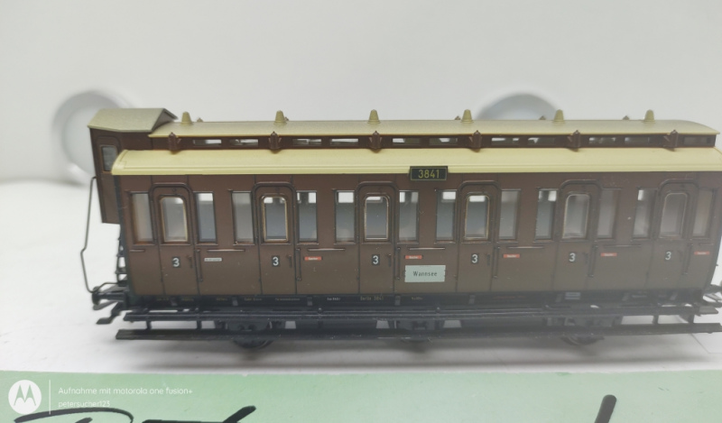 Märklin H0 AC 28456 / 3841 Personenwagen aus Berliner Vorverkehr KPEV / 3.Kl.