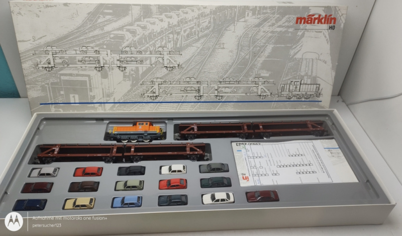 Märklin H0 2863 Zugset Autotransportwagen / VW / DB / OVP