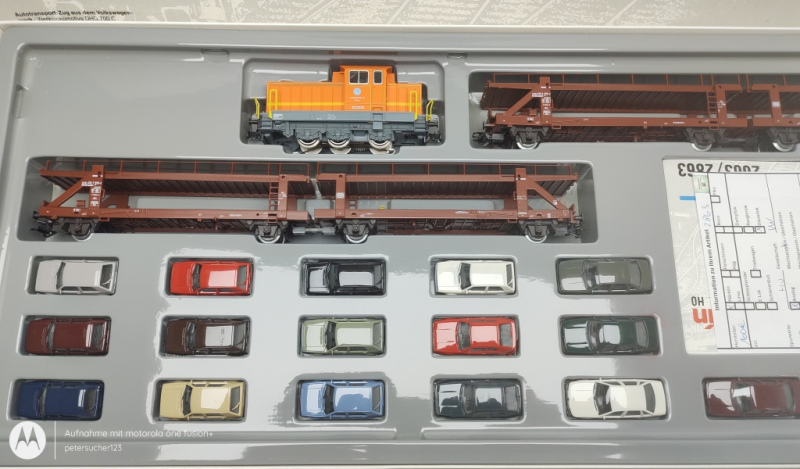 Märklin H0 2863 Zugset Autotransportwagen / VW / DB / OVP