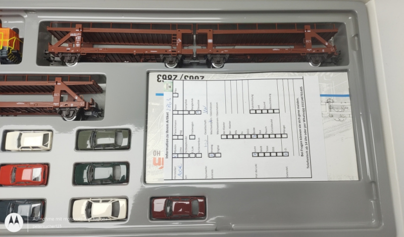 Märklin H0 2863 Zugset Autotransportwagen / VW / DB / OVP