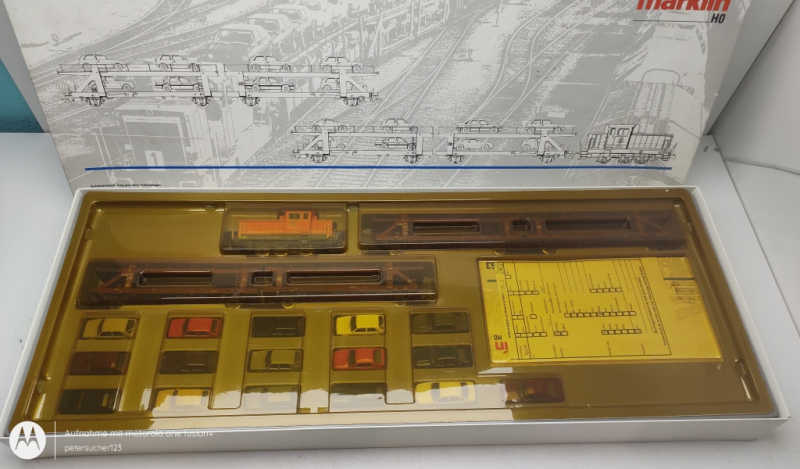 Märklin H0 2863 Zugset Autotransportwagen / VW / DB / OVP