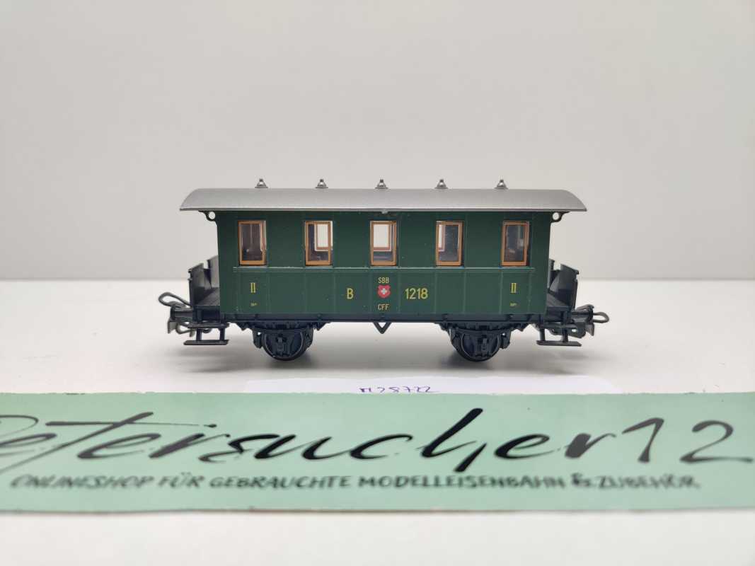 Märklin H0 AC 28722 Plattformwagen 2.Kl B aus Set / SBB