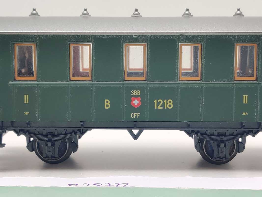Märklin H0 AC 28722 Plattformwagen 2.Kl B aus Set / SBB