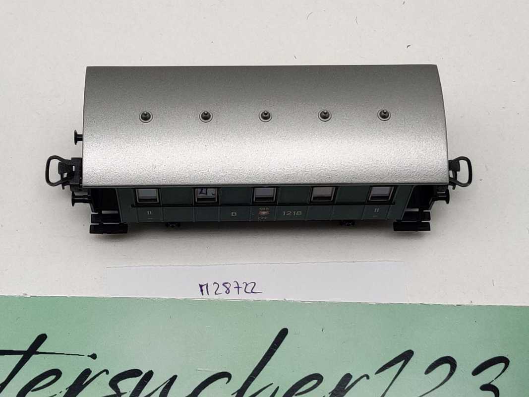 Märklin H0 AC 28722 Plattformwagen 2.Kl B aus Set / SBB