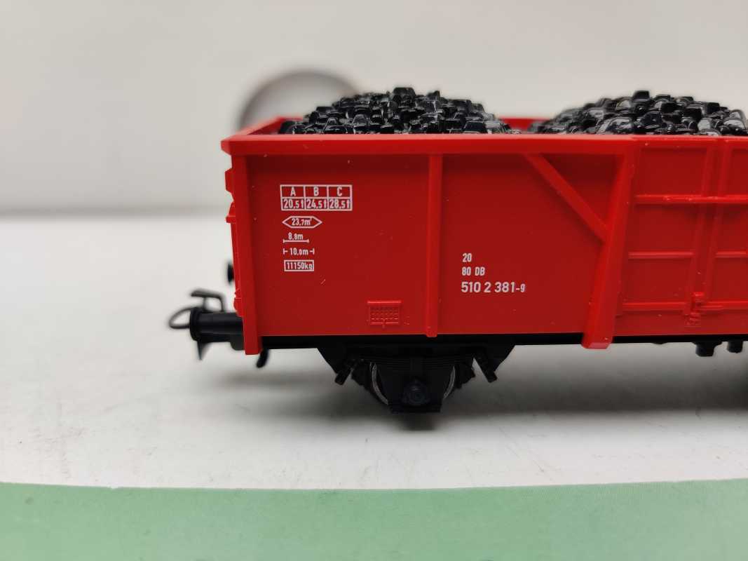 Märklin H0 AC 29065-04 offener Güterwagen / Ladegut Kohle / NEM / DB