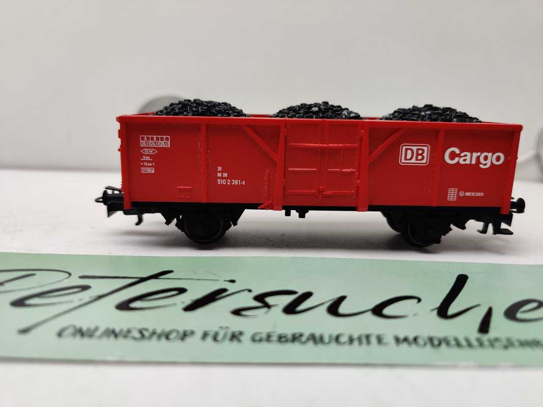 Märklin H0 AC 29065-04 offener Güterwagen / Ladegut Kohle / NEM / DB
