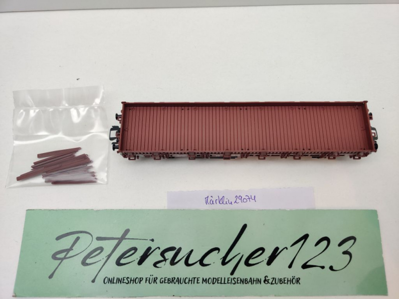 Märklin H0 AC 29074-03 Rungenwagen aus Start-Set Rlmms56 / NEM / DB