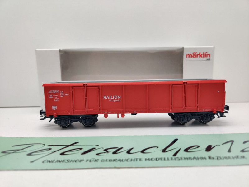 Märklin H0 AC 29130-2 Hochbordwagen "Railion" Eaos / NEM / DB Railion / EVP weiß