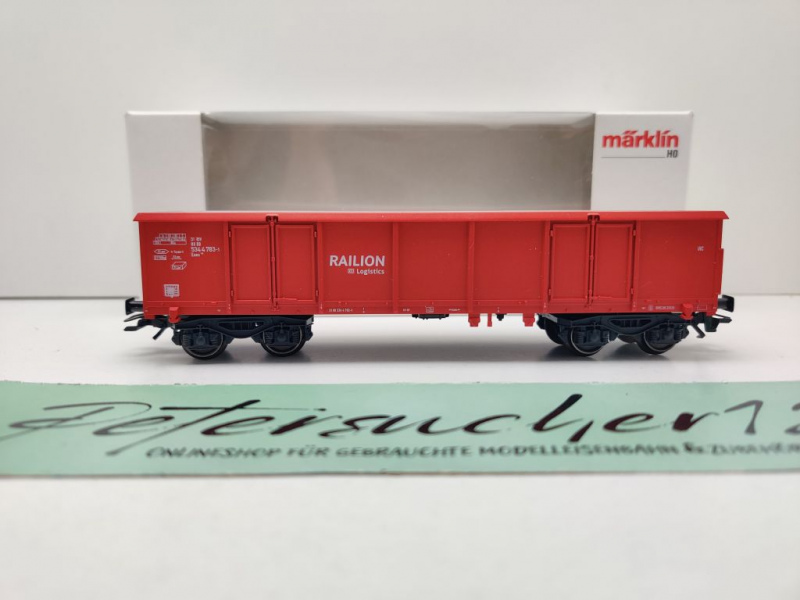 Märklin H0 AC 29130-2 Hochbordwagen "Railion" Eaos / NEM / DB Railion / EVP weiß