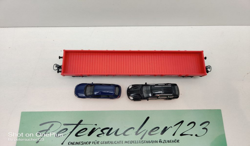 Märklin H0 AC 29231 1x Niederbord "CARGO" + 2 PKW aus Set / Relmms / DB