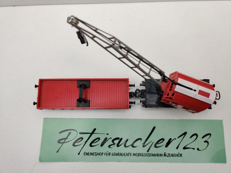 Märklin H0 AC 29426 Kranwagen rot + Kranschutzwagen rot / DB
