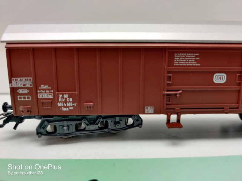 Märklin H0 AC 2983 1x Schwenkdachwagen aus Set / Taes890 / NEM / DB