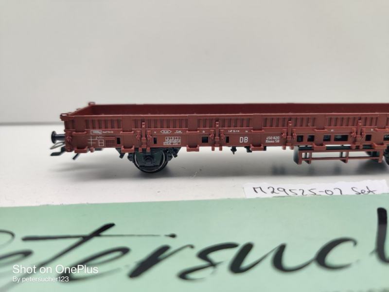 Märklin H0 AC 29845 1x Rungenwagen wie abgebildet aus Set / Rlmms 58 / NEM / DB