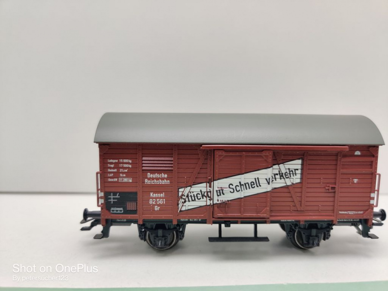 Märklin H0 AC 2995 1x ged. Güterwagen "Stückgut" aus Set / Gr / NEM / DRG