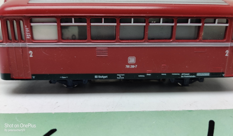 Märklin H0 AC 3016 Schienenbus BR795 299-7 Analog / Rot / DB
