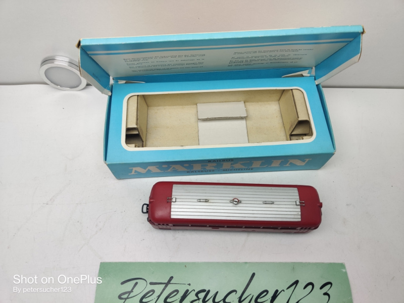 Märklin H0 3016 / BR795 299-7 / Schienenbus ROT / DB / Karton Einlage / Hellblaue OVP