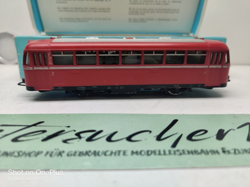 Märklin H0 3016 / BR795 299-7 / Schienenbus ROT / DB / Karton Einlage / Hellblaue OVP