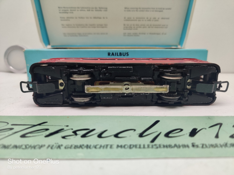 Märklin H0 3016 / BR795 299-7 / Schienenbus ROT / DB / Karton Einlage / Hellblaue OVP