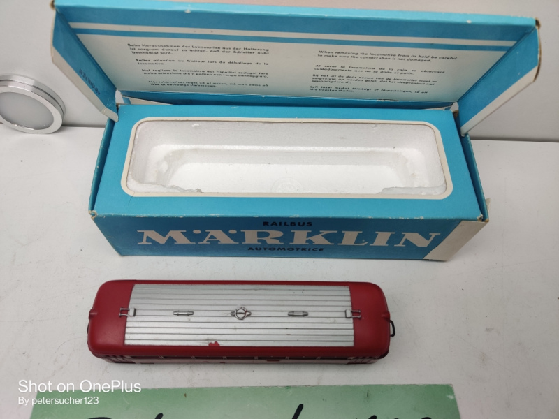 Märklin H0 3016 / BR795 299-7 / Schienenbus ROT / DB / Styropor Einlage / Hellblaue OVP