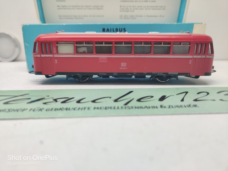 Märklin H0 3016 / BR795 299-7 / Schienenbus ROT / DB / Styropor Einlage / Hellblaue OVP