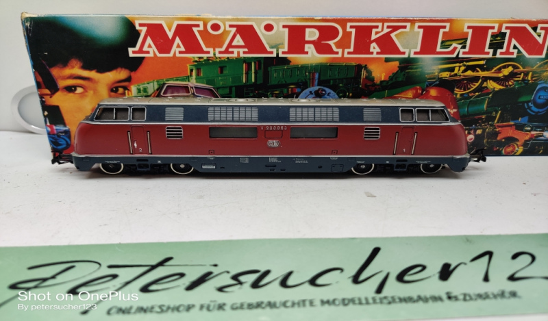 Märklin H0 AC  3021 / V200 060 Diesellok Gussgehäuse  DB  Analog OVP Rot