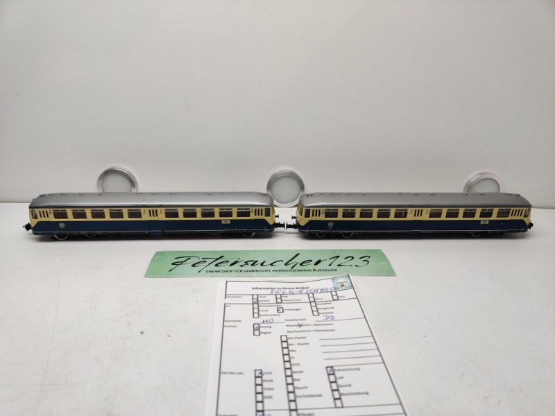 Märklin H0 AC 3028 / BR515023-0 / 815616-8 Triebwagen + Beiwagen / DB / Analog / Blau - Beige