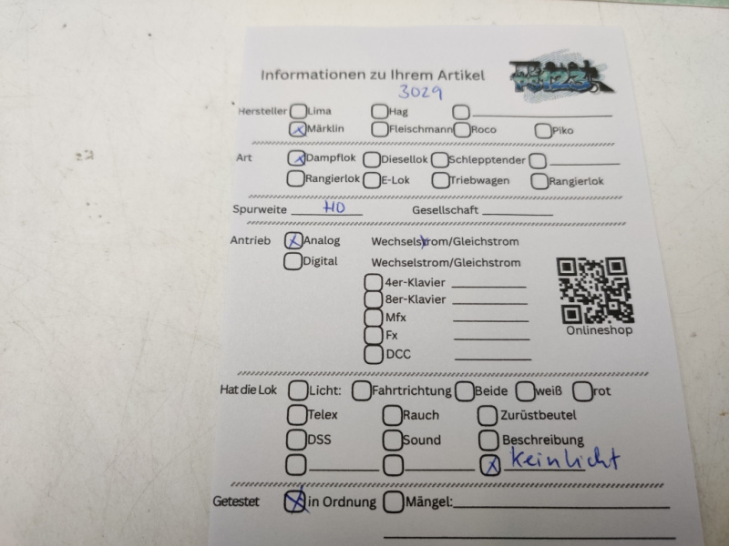 Märklin H0 AC  3029 Dampflok  / DB / Analog / Schwarz