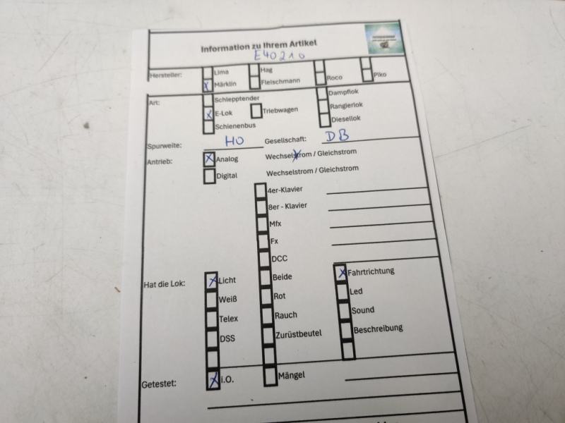 Märklin H0 AC 3040 / E40 210 Elektrolok / DB / Analog / Grün